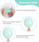 RUBFAC 129pcs Mint Green Balloons Different Sizes 18 12 10 5 Inch, Pastel Makani Blue Balloon Garland Arch Kit for Birthday Baby Shower Gender Reveal Easter Wedding Party Decoration by TinyTreasures Baby Boutique