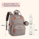 BabbleRoo Diaper Bag Backpack - Baby Essentials Travel Tote - Multi Function Waterproof Diaper Bag, Travel Essentials Baby Bag with Changing Pad, Stroller Straps & Pacifier Case - Unisex, Khaki by TinyTreasures Baby Boutique
