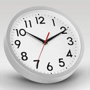 12 Inch Wall Clock Battery Operated Silent Non Ticking Analog Modern Decorative for Office Kitchen Outdoor Living Room Classroom Bedroom Bathroom School(Silver) by CozyNest Decor