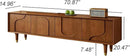 Mid-Century Modern TV Stand, 71'' Walnut TV Stand with Storage, Wooden TV Consoles Entertainment Center TV Table for Living Room, Bedroom by CozyNest Decor