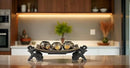 Thai Elephant Tray Carved Rain Tree Wooden Candle Holder by CozyNest Decor