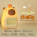 Capybara Alarm Clock with Night Light for Kids, Cute Alarm Clocks for Bedrooms Ok to Wake Clocks, Silicone Animal Tabletop Lamp for Teen Girls Boys by TinyTreasures Baby Boutique