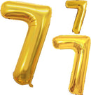 GOER Gold Foil Balloons Number 7,Huge Number Balloons for 7th Birthday Party Supplies Anniversary Decorations(3 pcs,42 inch,32 inch,16inch) by TinyTreasures Baby Boutique