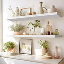 LaVie Home Floating Shelves, 36 Inch Wall Shelf Set of 2, Hanging Shelf with Invisible Brackets, Wall Decor for Bathroom, Bedroom, Living Room, Kitchen Storage, Modern White by CozyNest Decor
