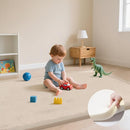 Baby Play Mat for Floor, 1.3" Thick Memory Foam Muscle Playpen Cushion, Soft Coral Velvet Tummy Time Mat with Non-Slip Backing, Water Repellent Child Nursery Rug for Toddlers, Kids (Beige, 39X59) by TinyTreasures Baby Boutique