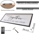 And So Together They Built A Life They Loved Sign Above Bed Wall Decor 24×10 Inch Master Bedroom Over Bed Wood Framed Wall Art (Black) by CozyNest Decor