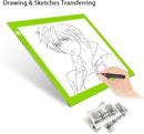 LitEnergy Portable A4 LED Copy Board Light Tracing Box, Green Ultra-Thin Adjustable USB Power Artcraft LED Trace Light Pad for Tattoo Drawing, Streaming, Sketching, Animation, Stenciling by TinyTreasures Baby Boutique