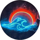 LED Decorative Lights USB Mountains Sunrise Sunset Led Neon Signs Home Decoration Wall Art Holiday Gift Brightness Adjustable 15.7''x15'' by CozyNest Decor