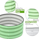 SnugNiture 2x2x1ft Round Galvanized Raised Garden Bed Kit Outdoor, Metal Planter Box for Planting Plants Vegetables, Green by GreenHaven Gardens