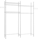 VEVOR Over The Washer and Dryer Storage Shelf, 4 Tier Laundry Room Drying Rack with Hanger Rod and Hooks, Adjustable Over Washer and Dryer Shelves, Laundry Room Shelf Storage Space Saver, White