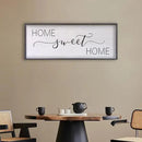 Home Sweet Home Sign Wall Decor 40"x15" Above Bed Living Room Large Wooden Framed Family Plaques Art (Black) by CozyNest Decor