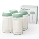 Momcozy Natural Baby Bottle, 10oz Wide-Neck Breast Milk Container, Breastmilk Storage Bottle for Fridge & Momcozy Breast Milk Cooler, BPA Free Milk Collection Bottles, Breastfeeding Essential, 4PCS by TinyTreasures Baby Boutique