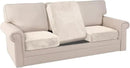 PrinceDeco Stretch Sofa Cushion Covers for Couches and Sofas,Soft Velvet Couch Seat Covers, Sofa Covers Washable, Seat Cushion Cover for 3 Couch Sofa Pet Friendly - Ivory, Each Width Up to 29.5" by CozyNest Decor
