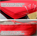3-Pack Outdoor Patio Furniture Replacement Cushions Set–High-Elastic Sponge Cushions Fit 4-Piece Wicker Rattan Sofa, Loveseat & Chairs, 36x18x2 & 18x18x2, Waterproof, Fade-Resistant (Wine red)