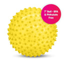 Edushape Original Sensory Ball for Baby - 7" Deflated with Pump, Transparent Yellow, Enhances Gross Motor Skills for Kids 6 Months & Up by TinyTreasures Baby Boutique