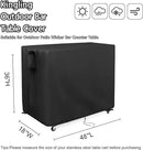 Kingling Outdoor Table Cover for Wicker Bar Cart, 48 Inch Waterproof Patio Bar Table Cover for Outdoor Beverage Serving Cart Covers - 48''L x 18''W x 36''H by CozyNest Decor