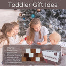 Wonder Space Plush Foam Blocks - Nursery Building & Stacking Toys for Toddlers Boys & Girls, Soft Smooth Velvet Cover, Early Education Gross Motor Skills & Brain Development (12 Blocks, Nougat) by TinyTreasures Baby Boutique