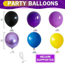 Purple Blue Yellow Black Balloons 60 Pcs Metallic Purple Royal Blue Black Yellow Game Latex Balloon Gaming Party Balloon for Kids Gamer Night Birthday Graduation Party Decoration Supplies by CozyNest Decor