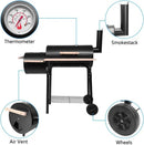 ROVSUN Charcoal Grill, Large Cooking Area of 433 Sq.In., Offset Smoker, Side Table, Great BBQ Grill for Indoor/Outdoor Picnic, Black by GreenHaven Gardens
