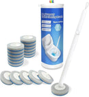 Disposable Toilet Brush&Holder with 18pcs Refills Pads, Toilet Cleaning Kit System,Toilet Bowl Cleaner Wand Holder and Set (1 Wand+1 Caddy+18 Refills) by CozyNest Decor