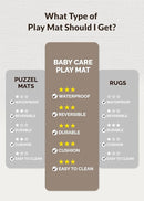 Baby Care Play Mat (Medium, Hygge - Bloom & Entry) 73’’ x 49’’ Original One-Piece Reversible Rollable Waterproof Play Mat for Infants, Babies, Toddler, and Kids by TinyTreasures Baby Boutique