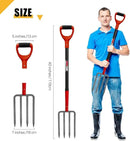 4-Tine Pitch Fork Garden Digging Fork Spading Fork Heavy Duty Pitchfork for Gardening Potato Fork, 43 inches by GreenHaven Gardens