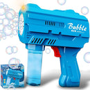 Kids Bubble Gun, Bubble Blaster with Refill Solution, Automatic Bubble Maker Blower & LED Light, Bubble Machine Guns for Toddlers Age 3-8, Outdoor Toys，Birthday Gifts，Easter, Wedding, Party (Blue) by TinyTreasures Baby Boutique