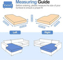 Sectional Couch Covers for L Shaped Sectional Sofa (Left or Right Facing) – Softer Chenille Sofa Covers Washable, Non-Slip Stretch Chaise Slipcover (Only 1PC Chaise Cushion Cover, Khaki) by CozyNest Decor