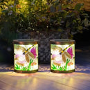 Starsoul 2 Pack Hanging Solar Lantern Outdoor Waterproof Glass Dragonfly Decorative Solar Lights for Outside Garden Yard Table Patio Decor by GreenHaven Gardens