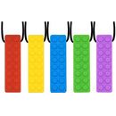 Chew Necklaces for Sensory Kids, 5PCS Building Block Silicone Chewy Necklace for Boys and Girls with Autism Biting Chewing, BPA Free Teether Toys for Baby Toddler and Infant Teething by TinyTreasures Baby Boutique