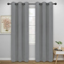 Easy-Going Blackout Curtains for Bedroom, Solid Thermal Insulated Grommet and Noise Reduction Window Drapes, Room Darkening Curtains for Living Room, 2 Panels (42x95 in, Light Gray) by CozyNest Decor