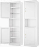 Tall Narrow Storage Cabinet 66.93" H Tall Bathroom Cabinets Metal Pantry Cabinet, 4 Adjustable Shelves for Kitchen, Home Office, Living Room, Dinning Room (16 inches Wide White) by CozyNest Decor