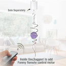 Fonmy Purple Gazing Ball Spiral Tail Wind Spinner Stabilizer with Swivel Hook 11inch Stainless Steel Tail and 2 inch Purple Glass Orb. Indoor Outdoor Garden Decoration Hanging Ornaments by GreenHaven Gardens