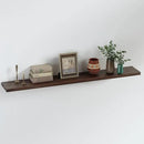 SAUMONIERES Floating Shelves 8 Inch Deep Solid Wood Wide Wall Shelf Set of 1 Wall Mounted for Bedroom Bathroom Living Room Kitchen, 55 Inch Walnut by CozyNest Decor