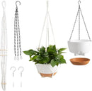 VEVOR Hanging Planters, 10 Inch Self-Watering Hanging Planter, 2 Pack Flower Pots with Drainage Hole & 2 Kinds of Plant Hangers, Plastic Basket Pots, for Garden Home Decor, Indoor & Outdoor Plants by CozyNest Decor