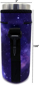 Neoprene Sleeve, Portable Insulator Bottle Cover with Drawstring for 18-20 Oz Water Bottle (Purple) by TinyTreasures Baby Boutique