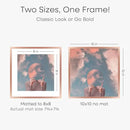Homeforia 10x10 Picture Frame Rose Gold, High End Metal 10 by 10 Square Frames with Mat 8 x 8 Photo, 10by10 Poster Frame Matted to 8x8 Print, Wall or Tabletop Frame, Tempered Glass, Wall Kit, Set of 1 by CozyNest Decor