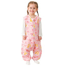 HOMEAL Toddler Sleeping Sack 3t-5t, 1.0 TOG Baby Girl Sleep Sack With Legs, Sleeveless by TinyTreasures Baby Boutique