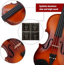 Rhythm Violin Set for Beginners,Acoustic Violins Starter Kit Package for Student,Beginners Fiddle with Hard Case, Rosin, Shoulder Rest, Bow, and Extra Strings (NATURAL, Full) by TinyTreasures Baby Boutique