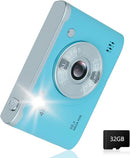Digital Camera FHD 1080P Video & 8X Digital Zoom - Compact Point and Shoot Digital Camera with 2.4" Screen, 800mAh Rechargeable Battery - Portable Small Camera for Kids Teens Girls Boys (Teal) by TinyTreasures Baby Boutique