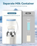 Portable Breastmilk Cooler for Outdoor, Breast Milk Cooler with 11oz Baby Bottle for Breastmilk Storage, 360° Stainless Steel Cooling Tube for 24 Hours Continuous Cooling, with Portable Carrier Bag by TinyTreasures Baby Boutique