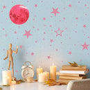 Glow in The Dark Stars and Moon Stickers for Ceiling, Luminous Wall Decals Decor for Bedroom Living Room, 407 dots + 27 Stars + 30cm Moon by CozyNest Decor