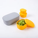BLUE GINKGO Nesting Silicone Containers - Set of 3 Hard-Shell Silicone Food Storage Containers | BPA Free, Airtight, Dishwasher and Freezer Safe (6.7oz, 10oz, 20oz) - Yellow by TinyTreasures Baby Boutique