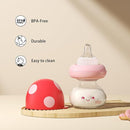 YOHKOH Newborn Glass Baby Bottles with Slow Flow Nipple for 0+ Months, Wide Neck Feeding Bottle, 2.7oz/80ml (Red, 2.7oz (Pack of 2)) by TinyTreasures Baby Boutique
