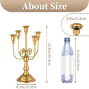 Sziqiqi Gold Candlestick Holder Candelabra - Taper Candle Holders for Wedding Centerpiece 5-Arms Candle Stick Stands for Candlelight Dinner Table Christmas Mantel Festivals by CozyNest Decor