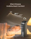 Fan for Bedroom, 13" Tower Fan with Remote, 4 Modes 4 Speeds Max 24ft/s, 70° Oscillating Desk Fan, 12H Timer Portable Fans, Cooling Fans for Office, Home by CozyNest Decor