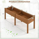 Giantex Raised Garden Bed, Elevated Wood Planter Box with Drain Hole, Gardening Planter Raised Bed for Planting Vegetables Flowers Succulents Herbs, 73" Lx23 Wx30 H by GreenHaven Gardens