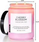 M&SENSE Cherry Blossom Scented Spring Candle, 19.4oz 110 Hours Long Lasting Natural Soy Wax Stress Relief Aromatherapy Romantic Candle for Women & Bedroom Decor by CozyNest Decor