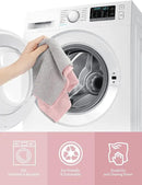 Fantasticlean Microfiber Cleaning Cloth Roll -150 Sheets, Tear Away Microfiber Towels, 12" x 12", Reusable Washable, Ultra Absorbent Dish Rags for Car, Home, Garage or Shop (2 Rolls of Pink) by CozyNest Decor