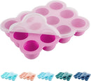 Baby Food Storage 12 x 1.5OZ Silicone Freezer Tray with Lid, Food Grade Silicone Containers for Purees & Vegetables Pink by TinyTreasures Baby Boutique